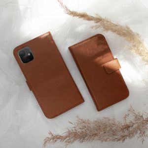 Selencia Étui de téléphone en cuir véritable iPhone 11 - Brun clair