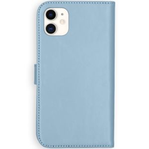 Selencia Étui de téléphone en cuir véritable iPhone 11 - Bleu clair