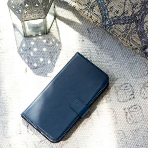 Selencia Étui de téléphone en cuir véritable Huawei P30 Lite - Bleu