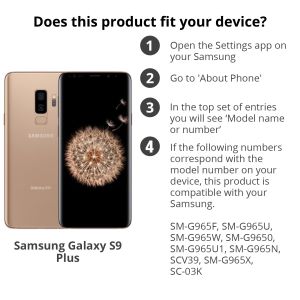Accezz Étui de téléphone Wallet Samsung Galaxy S9 Plus - Dorée