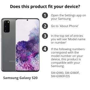 Samsung Original étui de téléphone portefeuille Clear View Galaxy S20 - Blanc