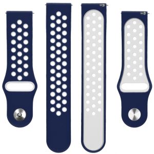iMoshion Bracelet sportif en silicone Garmin Vivoactive 4L - Bleu / Blanc