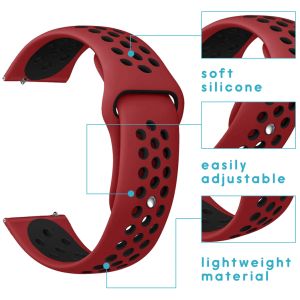 iMoshion Bracelet sportif en silicone Garmin Vivoactive 4L - Rouge / Noir