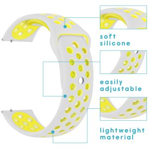 iMoshion Bracelet sportif en silicone Garmin Vivoactive 4L -Argent / Jaune