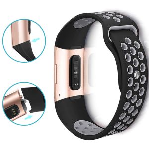 iMoshion Bracelet sportif en silicone Fitbit Charge 3 / 4 - Noir