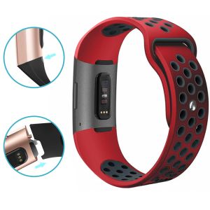 iMoshion Bracelet sportif en silicone Fitbit Charge 3 / 4 - Rouge