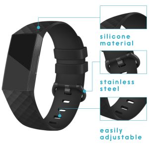 iMoshion Bracelet silicone Fitbit Charge 3 / 4 - Noir