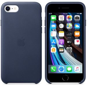 Apple Coque Leather iPhone SE (2022 / 2020) - Midnight Blue