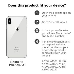 Accezz Protection d'écran en verre trempé Glass + Applicateur iPhone 11 Pro / Xs /X