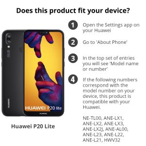 Accezz Étui à rabat Huawei P20 Lite - Noir