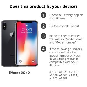 Accezz Étui de téléphone Wallet iPhone Xs / X - Noir