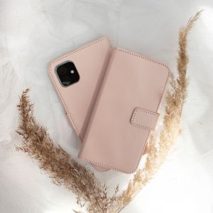 Selencia Étui de téléphone en cuir véritable iPhone 11 - Rose