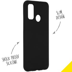 Accezz Coque Liquid Silicone Huawei P Smart (2020) - Noir