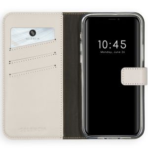 Selencia Étui de téléphone portefeuille en cuir véritable iPhone 12 Pro Max