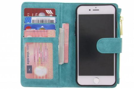 Porte-monnaie de luxe iPhone SE (2022 / 2020) / 8 / 7 - Turquoise