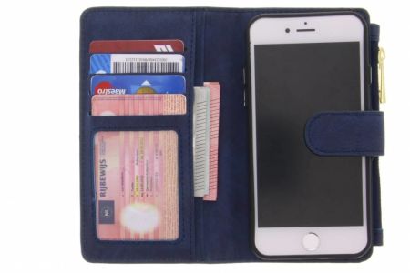 Porte-monnaie de luxe iPhone SE (2022 / 2020) / 8 / 7 - Bleu foncé
