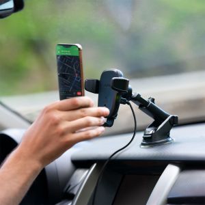 iOttie AutoSense Wireless Fast Charging Mount - Support de téléphone pour voiture - Tableau de bord et grille de ventilation - Noir