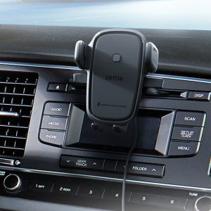 iOttie Easy One Touch Wireless Charging - Support de téléphone pour voiture - Grille de ventilation et lecteur CD - Noir