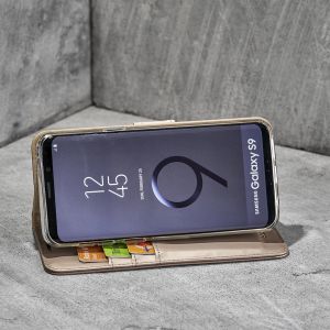 Accezz Étui de téléphone Wallet Samsung Galaxy S10 Plus - Dorée