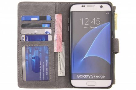 Porte-monnaie de luxe Samsung Galaxy S7 Edge - Gris