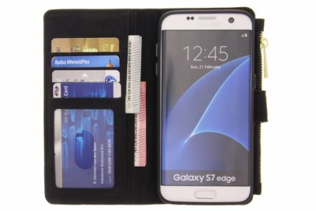 Porte-monnaie de luxe Samsung Galaxy S7 Edge - Noir