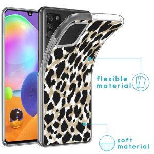iMoshion Coque Design Samsung Galaxy A31 - Léopard / Noir