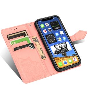 Etui de téléphone portefeuille Mandala iPhone 12 (Pro)