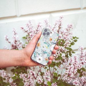 iMoshion Coque Design iPhone 12 (Pro) - Fleur - Blanc