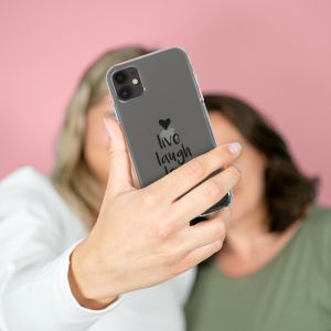 iMoshion Coque Design iPhone 12 (Pro) - Live Laugh Love - Noir