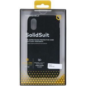 RhinoShield Coque SolidSuit iPhone Xs / X - Brushed Steel