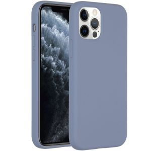 Accezz Coque Liquid Silicone iPhone 12 (Pro) - Lavender Gray