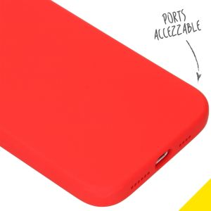Accezz Coque Liquid Silicone iPhone 12 Pro Max - Rouge