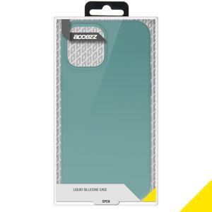 Accezz Coque Liquid Silicone iPhone 12 Pro Max - Vert foncé