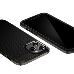 Spigen Protection d'écran en verre trempé GLAStR + Applicator iPhone 12 Pro Max