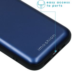 iMoshion Coque avec support de passe iPhone 12 (Pro) - Bleu foncé