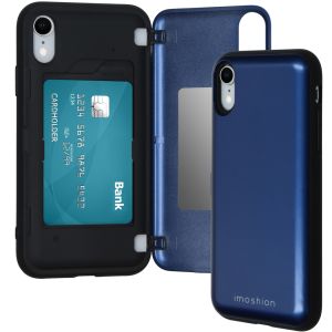iMoshion Coque avec support de passe iPhone Xr - Bleu foncé