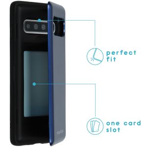 iMoshion Coque avec support de passe Samsung Galaxy S10 - Bleu foncé