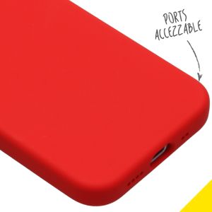 Accezz Coque Liquid Silicone iPhone 12 Mini - Rouge