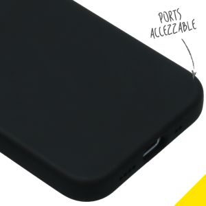 Accezz Coque Liquid Silicone iPhone 12 Mini - Noir