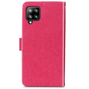 Etui de téléphone Fleurs de Trèfle Samsung Galaxy A42 - Rose