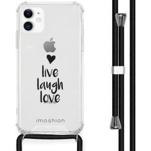 iMoshion Coque Design avec cordon iPhone 11 - Live Laugh Love