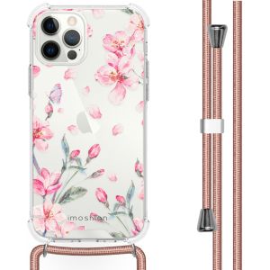 iMoshion Coque Design avec cordon iPhone 12 Pro Max - Fleur - Rose