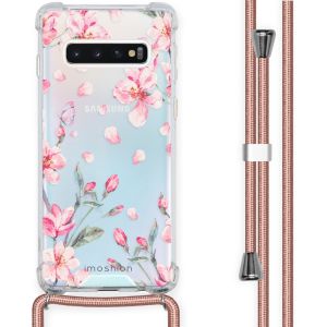 iMoshion Coque Design avec cordon Samsung Galaxy S10 - Fleur - Rose
