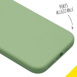 Accezz Coque Liquid Silicone iPhone 12 (Pro) - Vert