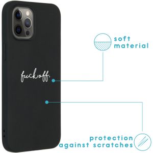 iMoshion Coque Design iPhone 12 Pro Max - Fuck Off - Noir