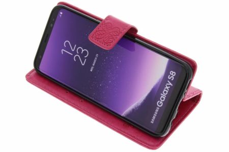 Etui de téléphone Fleurs de Trèfle Samsung Galaxy S8 - Rose