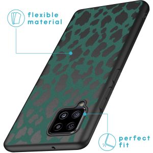 iMoshion Coque Design Samsung Galaxy A42 - Léopard - Vert / Noir