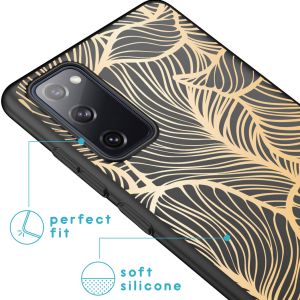 iMoshion Coque Design Samsung Galaxy S20 FE - Feuilles / Noir