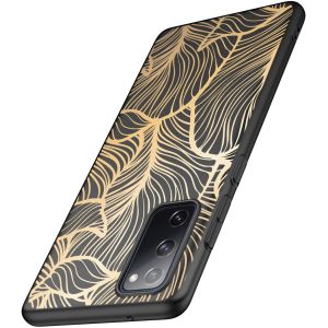 iMoshion Coque Design Samsung Galaxy S20 FE - Feuilles / Noir