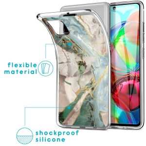 iMoshion Coque Design Samsung Galaxy A71 - Marbre - Beige